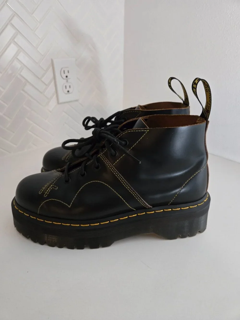 Dr Martens Church Quad Platform Monkey Boot UK8 US Mens 9 US Womens 10